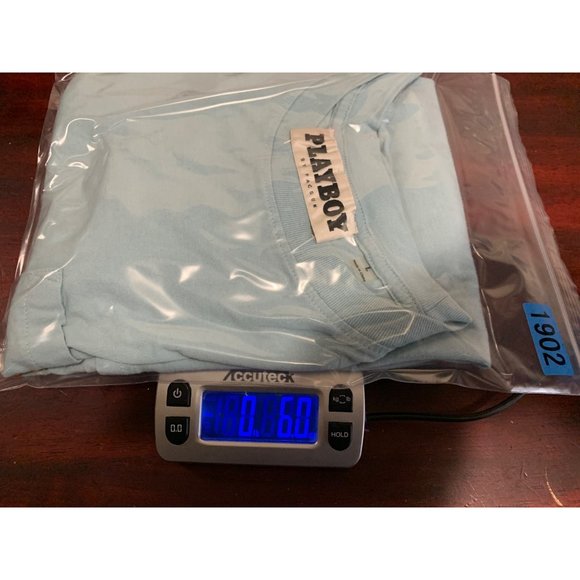 Pac Sun T Shirt Short Sleeve Large Blue | Orange Solid Blue Cotton - Picture 5 of 5